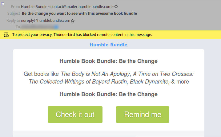Slightly hypocritical email from a capitalist company trying to profit from the world's problems
